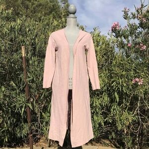 Bohme Light Pink Long Cardigan Women's Size Small
